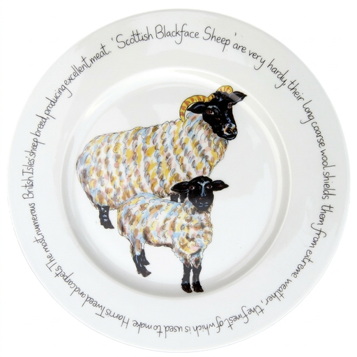 Blackface Sheep 30cm Flat Rimmed Plate