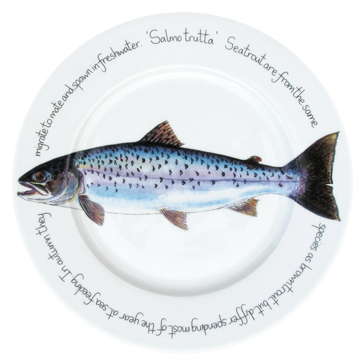 Sea Trout 30cm Flat Rimmed Plate