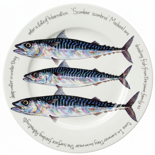 Mackerel 30cm Flat Rimmed Plate