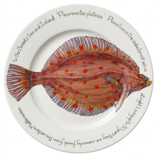 Plaice 30cm Flat Rimmed Plate