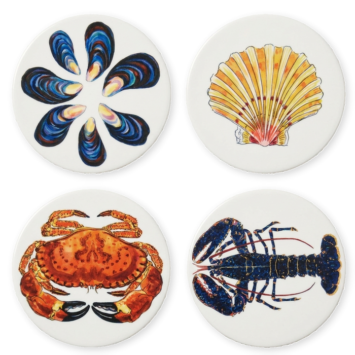 Shellfish 4 coaster gift selection