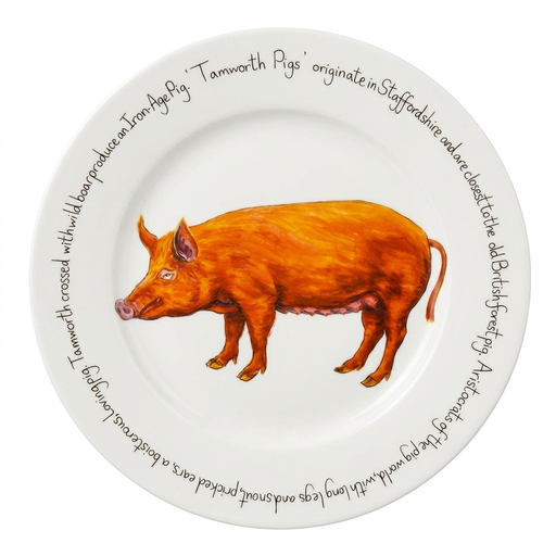 Tamworth Pig 30cm Flat Rimmed Plate