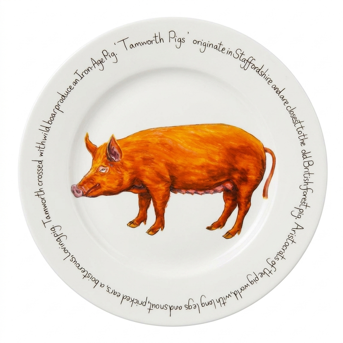 Tamworth Pig 30cm Flat Rimmed Plate