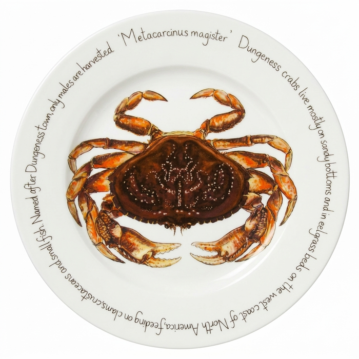 Dungeness Crab 30cm Flat Rimmed Plate