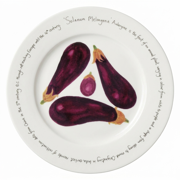 Aubergine 30cm Flat Rimmed Plate