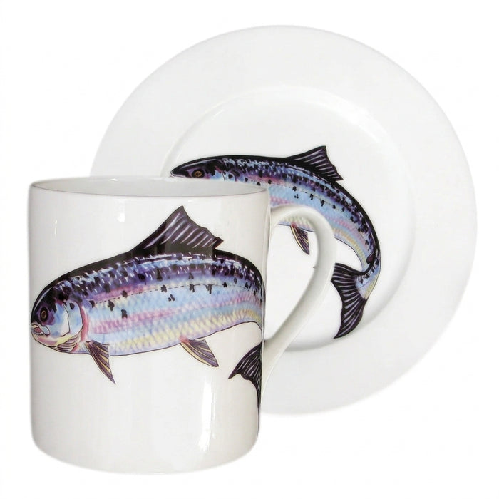 Salmon Mug & Side Plate Set