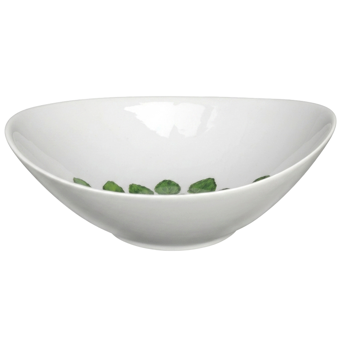 Watercress 18cm Oval Bowl (limited edition) styled on the table