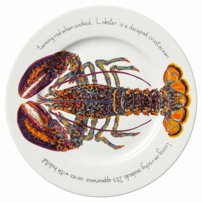 North American Lobster 30cm Flat Rimmed Plate