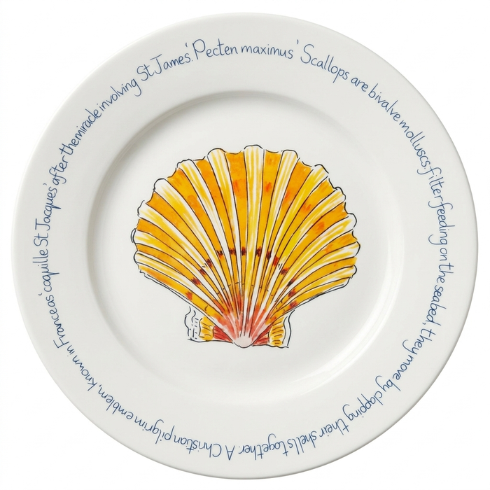 Scallop 30cm Flat Rimmed Plate