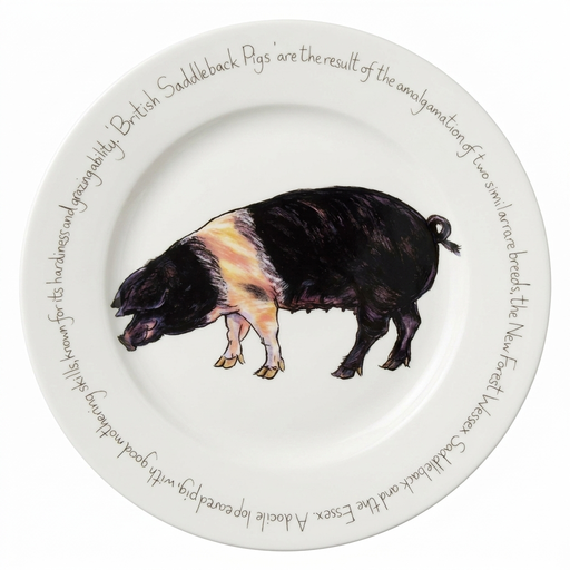 Saddleback Pig 30cm Flat Rimmed Plate