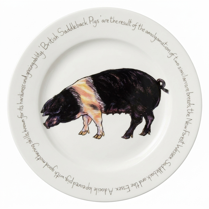 Saddleback Pig 30cm Flat Rimmed Plate