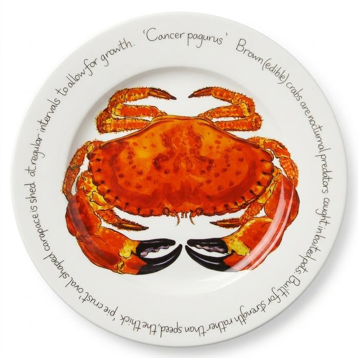 Crab 30cm Flat Rimmed Plate