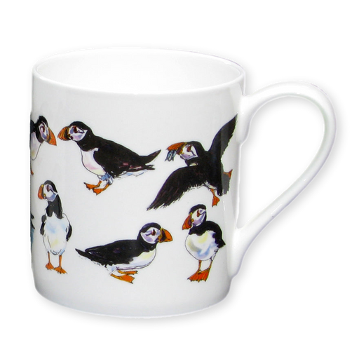 Multi Puffins large mug