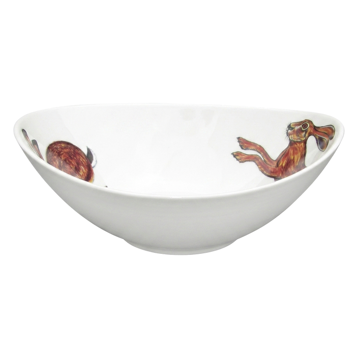 Hares 18cm oval bowl