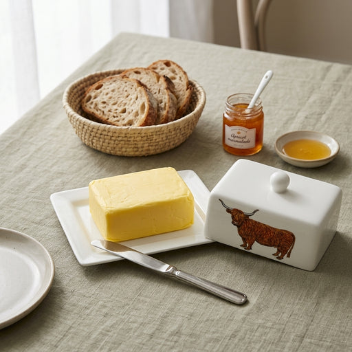 Highland Cow Butter Dish