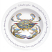 Blue Crab 30cm Deep Rimmed Plate