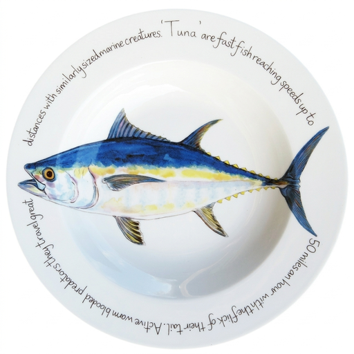 Bluefin Tuna 30cm Deep Rimmed Plate