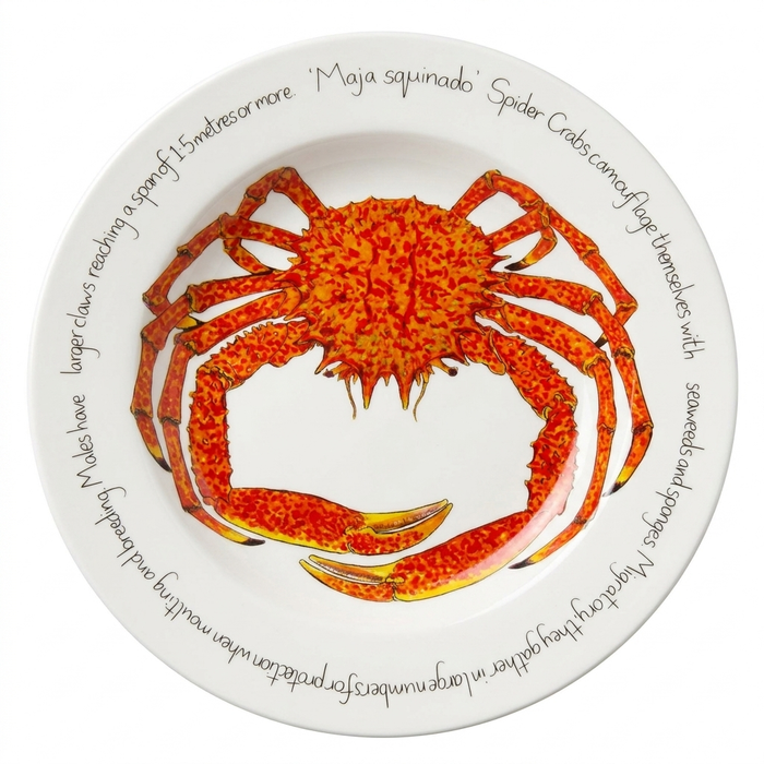 Spider Crab 30cm Flat Rimmed Plate