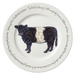 Belted Galloway Cow 30cm Flat Rimmed Plate