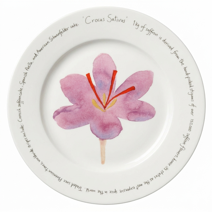 Saffron 30cm Flat Rimmed Plate