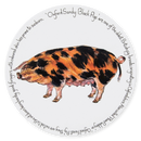 Oxford Sandy Black Pig Tablemat
