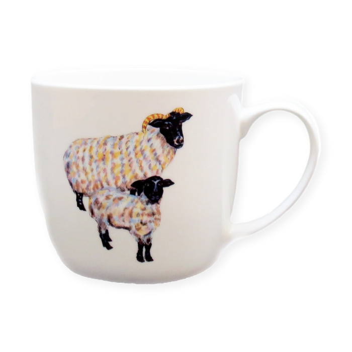 Blackface Sheep Mug (medium round sided)
