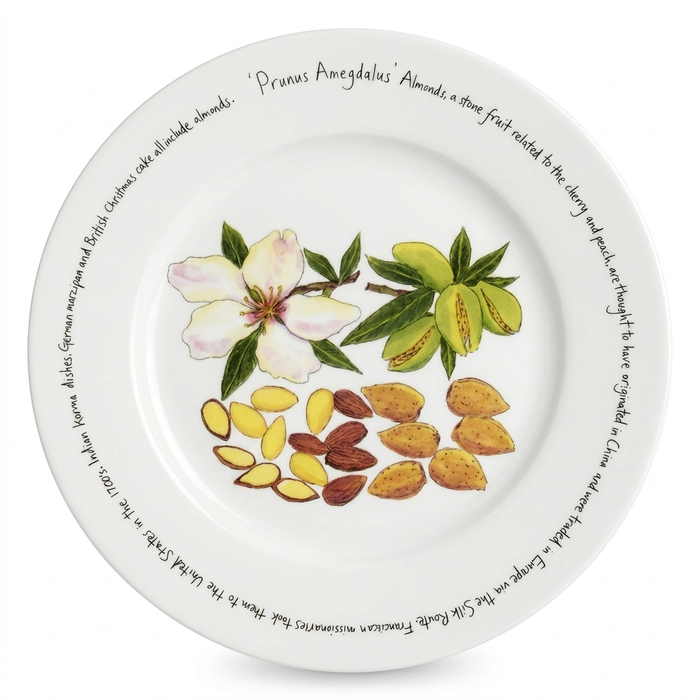 Almonds 30cm Flat Rimmed Plate