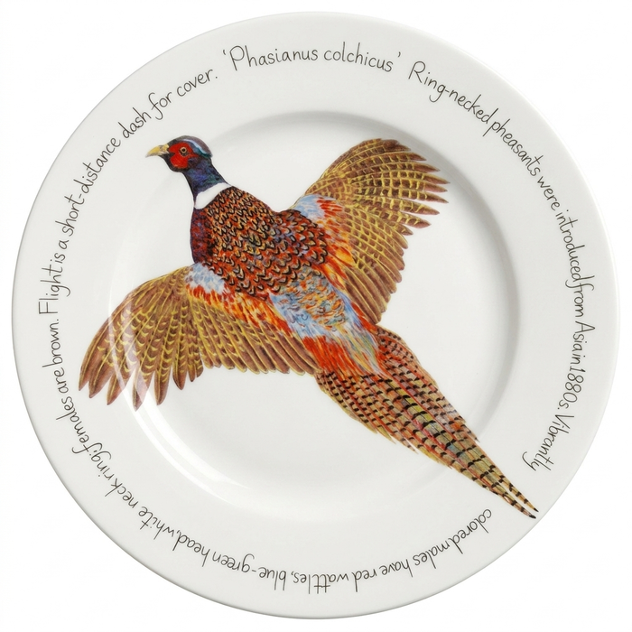 Ring-necked Pheasant 30cm Flat Rimmed Plate
