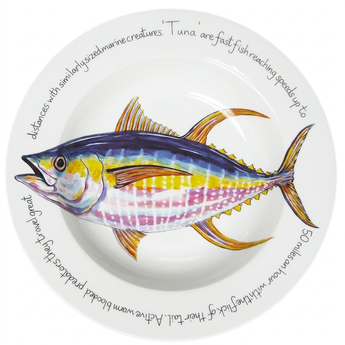 Yellowfin Tuna 30cm Deep Rimmed Plate