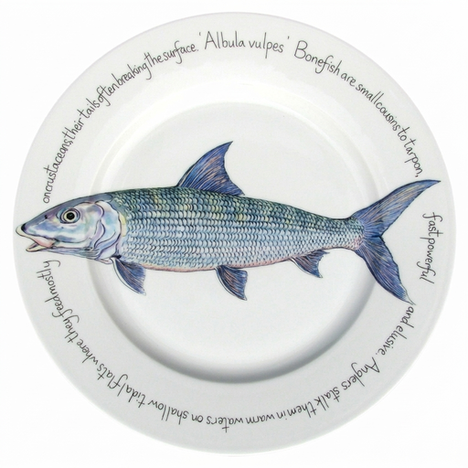 Bonefish 30cm Flat Rimmed Plate