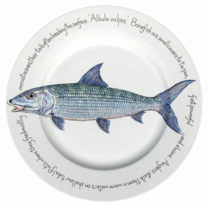 Bonefish 30cm Flat Rimmed Plate