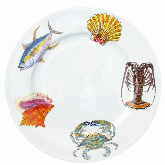 Fish & Shellfish US South Coast 30cm Flat Rimmed Plate