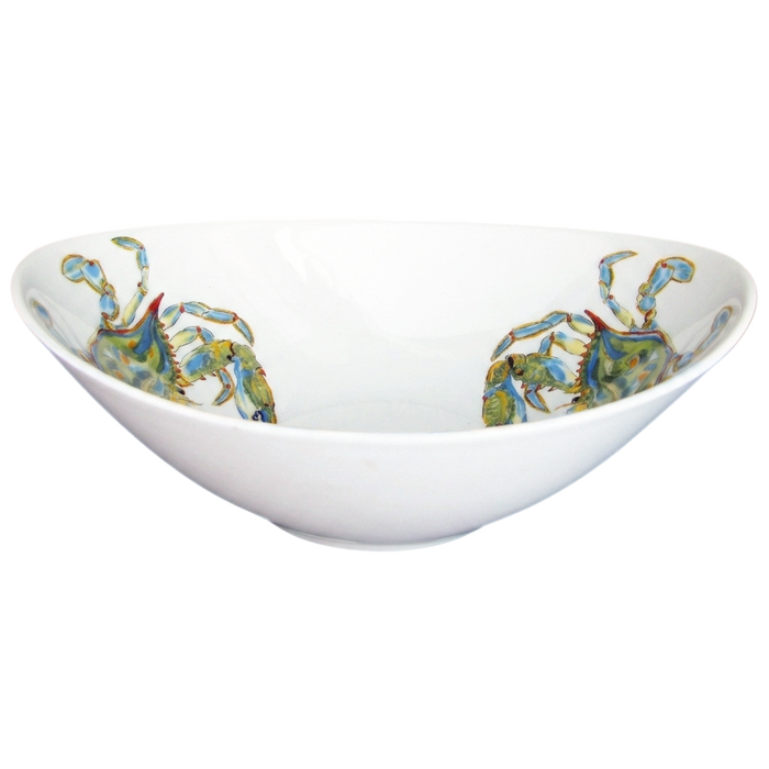 Blue Crab 18cm oval bowl