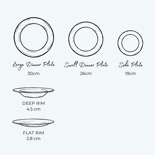 Plate size comparison chart