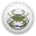 Blue Crab 30cm Flat Rimmed Plate