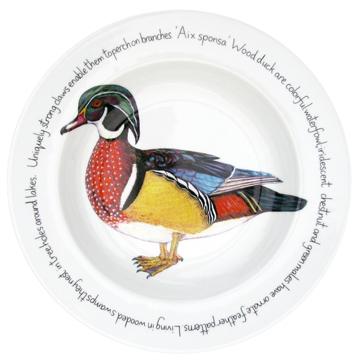 Wood Duck 30cm Deep Rimmed Plate