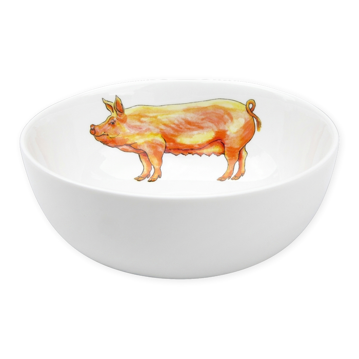 Large White Pig 16cm Bowl