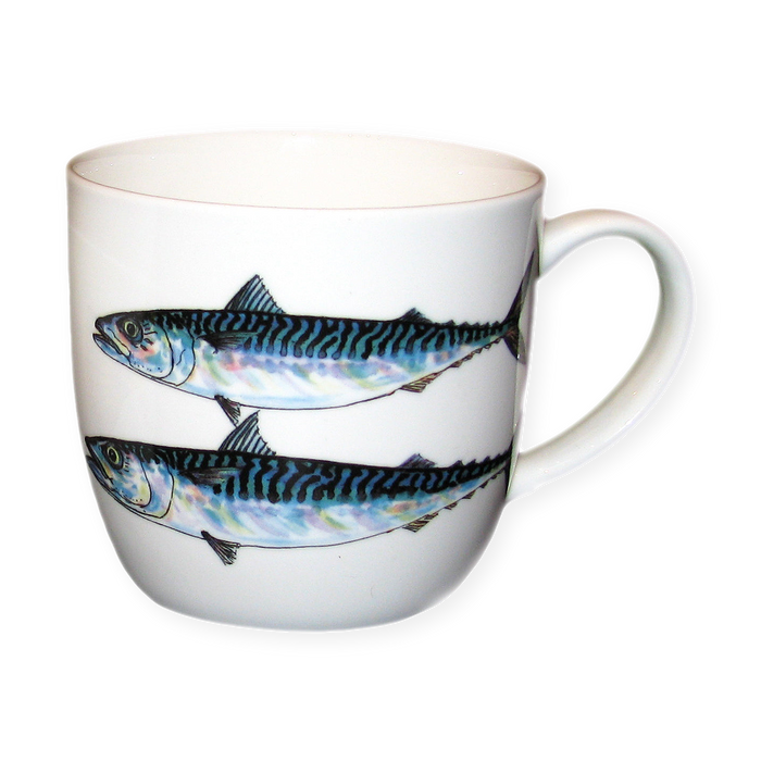 Mackerel Mug (medium round sided)