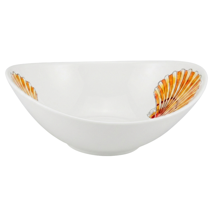 18cm Scallop Oval Bowl (limited edition) styled on the table