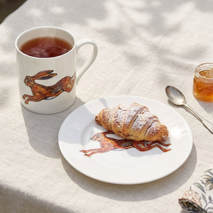 Hare Mug & Side Plate Set styled on the table