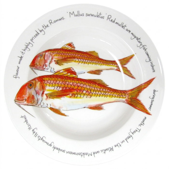 Red Mullet 30cm Deep Rimmed Plate