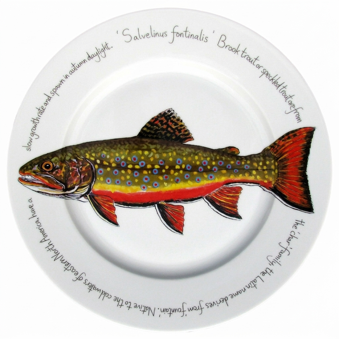 Brook Trout 30cm Deep Rimmed Plate