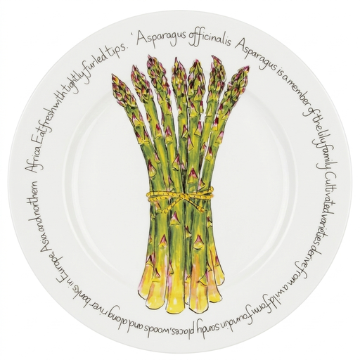 Asparagus 30cm Flat Rimmed Plate