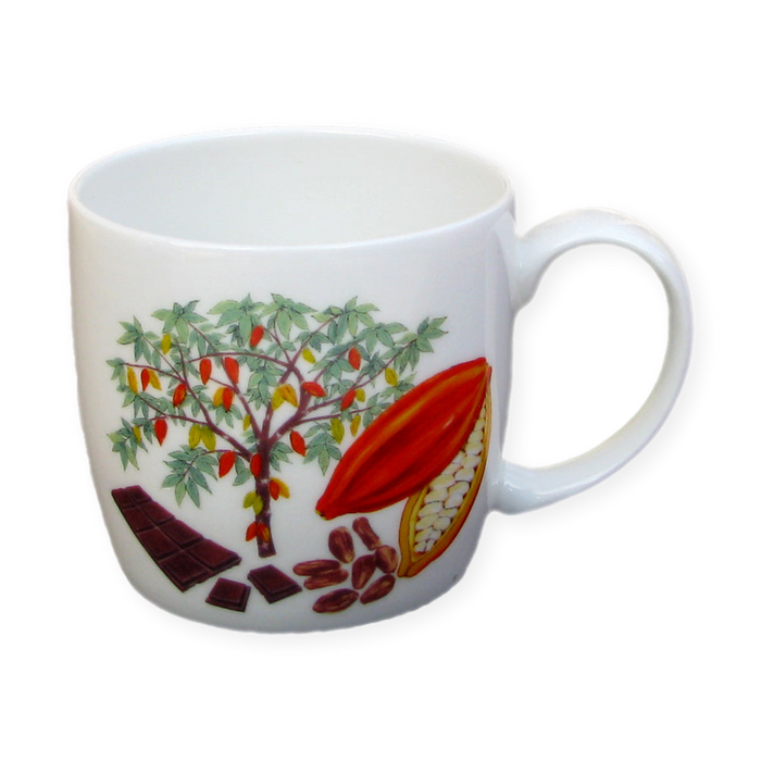 Chocolate & Cocoa Tree Mug (medium round sided)