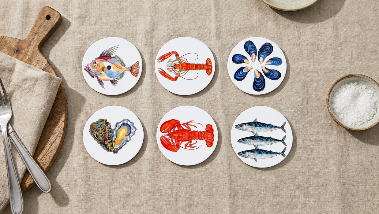 Fruits de Mer Coaster Set lifestyle