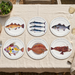 Sea Fish Large Dinner Plate Set of 6 by Richard Bramble