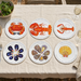 Fruits de Mer Large Dinner Plate Set of 6 by Richard Bramble