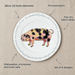 30cm flat rimmed plate size and features