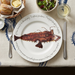 Monkfish 30cm flat rimmed plate lifestyle image