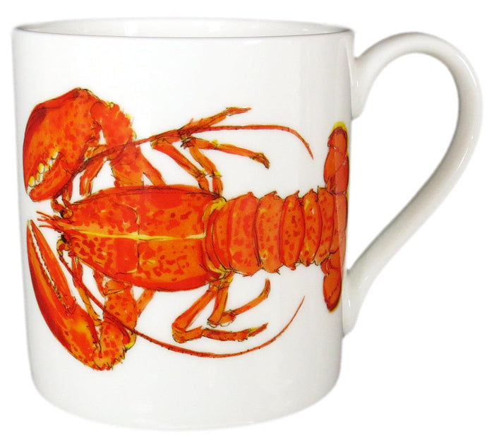 Red Lobster Mug & Side Plate Set in use